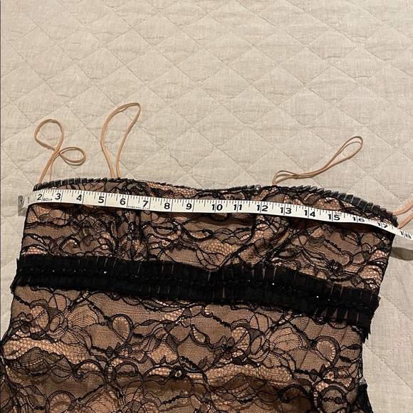 Vintage Badgley Mischka Black Lace Strapless Gown - Picture 12 of 16